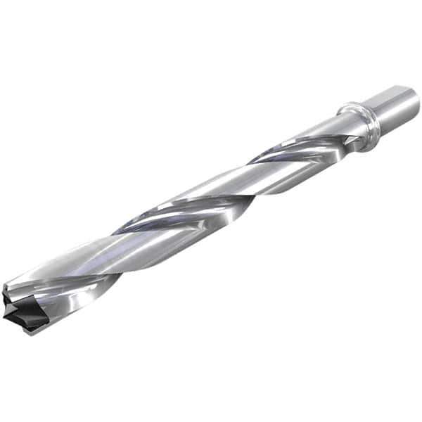 Iscar - 1.417 to 1-29/64" Diam, 1.5xD, 2.12" Max Drill Depth, 1-1/4" Shank Diam, 6.12" OAL, Replaceable Tip Drill - HFP-IQ Insert, 36 Seat Size, DFN Toolholder, Series ChamIOdrill - Exact Tool & Supply