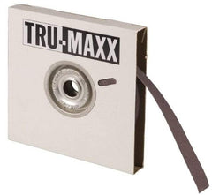 Tru-Maxx - 1" x 50 Yd 400 Grit Aluminum Oxide Cloth Roll - Super Fine Grade, J Weighted Backing - Exact Tool & Supply