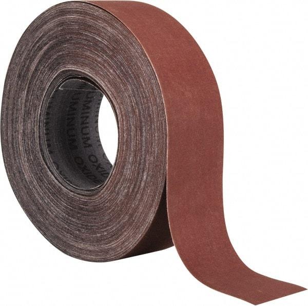 Tru-Maxx - 2" x 50 Yd 500 Grit Aluminum Oxide Cloth Roll - Super Fine Grade, J Weighted Backing - Exact Tool & Supply