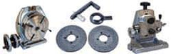 Import - 8" Table Diam, Horizontal & Vertical Rotary Machining Table - 0.465" T-Slot Width - Exact Tool & Supply