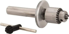 Value Collection - 1/2 Inch Shank Diameter Straight Shank Micro Drill Chuck Adapter and Chuck - 1/64 to 5/32 Inch Drill Chuck Capacity, 3/4 Inch Width - Exact Tool & Supply