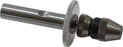 Albrecht - 1/2 Inch Shank Diameter Straight Shank Micro Drill Chuck Adapter and Chuck - 1/16 Inch Drill Chuck Capacity, 3/4 Inch Width - Exact Tool & Supply