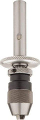 Royal Products/Albrecht - 1/2 Inch Shank Diameter Straight Shank Micro Drill Chuck Adapter and Chuck - 1/8 Inch Drill Chuck Capacity, 3/4 Inch Width - Exact Tool & Supply