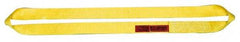Lift-All - 8' Long x 4" Wide, 8,600 Lb Vertical Capacity, 1 Ply, Nylon Web Sling - 6,900 Lb Choker Capacity, Yellow - Exact Tool & Supply