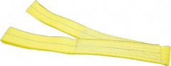Lift-All - 3' Long x 2" Wide, 2,400 Lb Vertical Capacity, 1 Ply, Nylon Web Sling - 1,900 Lb Choker Capacity, Yellow - Exact Tool & Supply