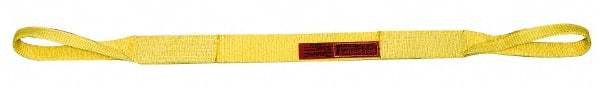 Lift-All - 8' Long x 3" Wide, 16,300 Lb Vertical Capacity, 2 Ply, Nylon Web Sling - 13,000 Lb Choker Capacity - Exact Tool & Supply