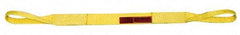 Lift-All - 9' Long x 6" Wide, 7,200 Lb Vertical Capacity, 1 Ply, Nylon Web Sling - 5,800 Lb Choker Capacity, Yellow - Exact Tool & Supply