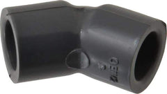 Value Collection - 1/4" PVC Plastic Pipe 45° Elbow - Schedule 80, Slip End Connections - Exact Tool & Supply