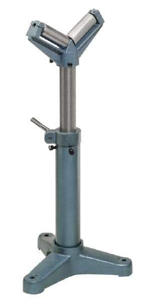 Palmgren - 38-1/2 Inch High V Roller Support Stand - 2,000 Lbs. Limit - Exact Tool & Supply