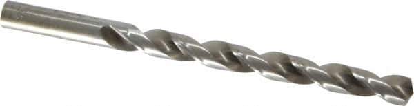 Interstate - Letter Q 140° High Speed Steel Jobber Drill - Bright Finish, Right Hand Cut, Spiral Flute, Straight Shank, 4-3/4" OAL, Standard Point - Exact Tool & Supply