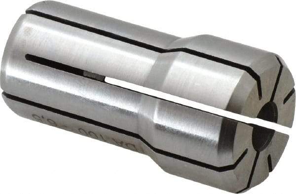 Kennametal - 0.2559 Inch, 5.7 to 6.5 mm Collet Capacity, Series DA100 Double Angle Collet - 1-7/16 Inch Overall Length, 0.769 Inch Overall Diameter, 0.001 Inch TIR - Exact Tool & Supply