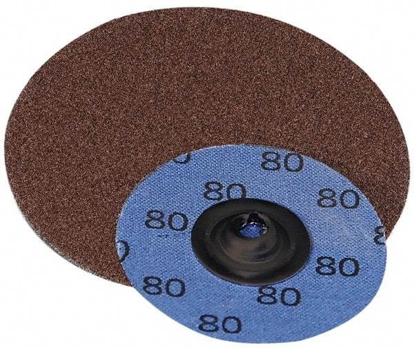 Superior Abrasives - 3" Disc Diam, 180 Grit, Aluminum Oxide Quick Change Disc - Type S Attaching System, Coated, Very Fine Grade - Exact Tool & Supply