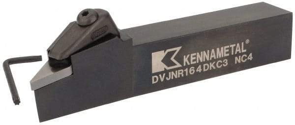 Kennametal - DVJN, Right Hand Cut, 1" Shank Height x 1" Shank Width, Negative Rake Indexable Turning Toolholder - 6" OAL, VN.. 432 Insert Compatibility, Series Kenclamp - Exact Tool & Supply