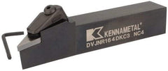 Kennametal - DVJN, Right Hand Cut, 1" Shank Height x 1" Shank Width, Negative Rake Indexable Turning Toolholder - 6" OAL, VN.. 432 Insert Compatibility, Series Kenclamp - Exact Tool & Supply