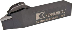 Kennametal - DVVN, Neutral Cut, 0° Lead Angle, 1" Shank Height x 1" Shank Width, Negative Rake Indexable Turning Toolholder - 6" OAL, VN..43. Insert Compatibility, Series Kenclamp - Exact Tool & Supply