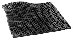 Mason Ind. - 18" Long x 18" Wide x 3/8" Thick, Rubber, Machinery Leveling Pad & Mat - 14,580 Lb Max Load, Black - Exact Tool & Supply