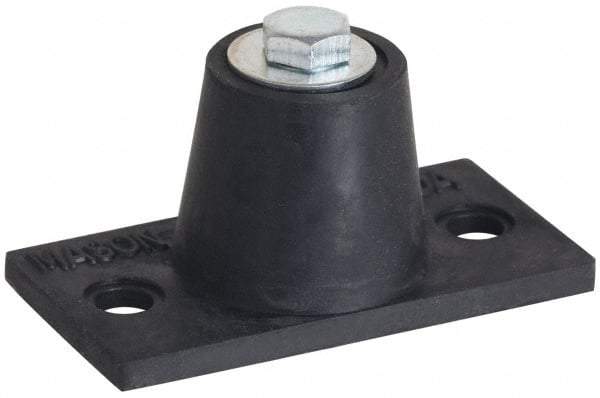Mason Ind. - 1/2-13 Bolt Thread, 5-1/2" Long x 3-5/16" Wide x 2-3/4" High Stud Mount Leveling Pad & Mount - 550 Max Lb Capacity, 2-9/16" Base Diam - Exact Tool & Supply