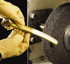 3M - 12" Diam, 4" Face Width, 5" Center Hole, Fine Grade, Silicon Carbide Deburring Wheel - Convolute, Hard Density 7 Grade, 3,000 RPM - Exact Tool & Supply