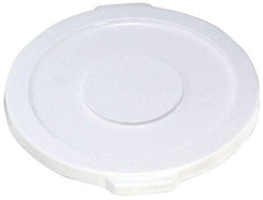 Rubbermaid - Round Lid for Use with 10 Gal Round Trash Cans - White, Polyethylene, For 2632 Brute Trash Cans - Exact Tool & Supply