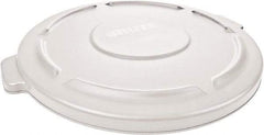 Rubbermaid - Round Lid for Use with 20 Gal Round Trash Cans - White, Polyethylene, For Brute Trash Cans - Exact Tool & Supply