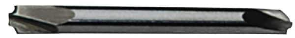 Accupro - 0.109" Radius, 5/16" Mill Diam, 2 Flute Solid Carbide Corner Rounding End Mill - Double End, TiN Finish, 2-1/2" OAL, 5/16" Shank Diam - Exact Tool & Supply