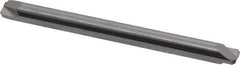 Accupro - 0.01" Radius, 1/8" Mill Diam, 2 Flute Solid Carbide Corner Rounding End Mill - Double End, Uncoated, 1-1/2" OAL, 1/8" Shank Diam - Exact Tool & Supply