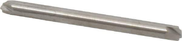 Accupro - 0.02" Radius, 1/8" Mill Diam, 2 Flute Solid Carbide Corner Rounding End Mill - Double End, Uncoated, 1-1/2" OAL, 1/8" Shank Diam - Exact Tool & Supply