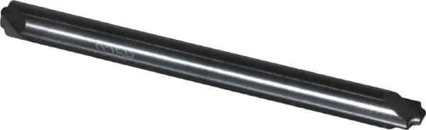 Accupro - 0.025" Radius, 1/8" Mill Diam, 2 Flute Solid Carbide Corner Rounding End Mill - Double End, Uncoated, 1-1/2" OAL, 1/8" Shank Diam - Exact Tool & Supply
