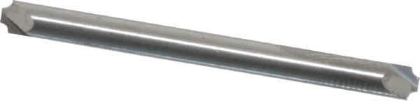 Accupro - 0.031" Radius, 1/8" Mill Diam, 2 Flute Solid Carbide Corner Rounding End Mill - Double End, Uncoated, 1-1/2" OAL, 1/8" Shank Diam - Exact Tool & Supply