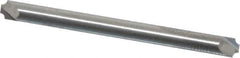 Accupro - 0.031" Radius, 1/8" Mill Diam, 2 Flute Solid Carbide Corner Rounding End Mill - Double End, Uncoated, 1-1/2" OAL, 1/8" Shank Diam - Exact Tool & Supply