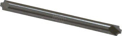 Accupro - 0.035" Radius, 1/8" Mill Diam, 2 Flute Solid Carbide Corner Rounding End Mill - Double End, Uncoated, 1-1/2" OAL, 1/8" Shank Diam - Exact Tool & Supply