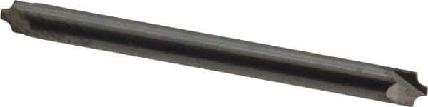 Accupro - 0.04" Radius, 1/8" Mill Diam, 2 Flute Solid Carbide Corner Rounding End Mill - Double End, Uncoated, 1-1/2" OAL, 1/8" Shank Diam - Exact Tool & Supply