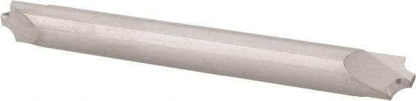 Accupro - 0.062" Radius, 3/16" Mill Diam, 2 Flute Solid Carbide Corner Rounding End Mill - Double End, Uncoated, 2" OAL, 3/16" Shank Diam - Exact Tool & Supply