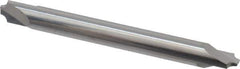 Accupro - 0.072" Radius, 1/4" Mill Diam, 2 Flute Solid Carbide Corner Rounding End Mill - Double End, Uncoated, 2-1/2" OAL, 1/4" Shank Diam - Exact Tool & Supply