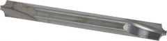 Accupro - 0.085" Radius, 1/4" Mill Diam, 2 Flute Solid Carbide Corner Rounding End Mill - Double End, Uncoated, 2-1/2" OAL, 1/4" Shank Diam - Exact Tool & Supply