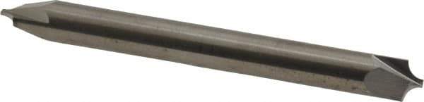 Accupro - 0.094" Radius, 1/4" Mill Diam, 2 Flute Solid Carbide Corner Rounding End Mill - Double End, Uncoated, 2-1/2" OAL, 1/4" Shank Diam - Exact Tool & Supply