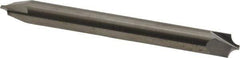 Accupro - 0.094" Radius, 1/4" Mill Diam, 2 Flute Solid Carbide Corner Rounding End Mill - Double End, Uncoated, 2-1/2" OAL, 1/4" Shank Diam - Exact Tool & Supply