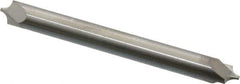Accupro - 0.1" Radius, 1/4" Mill Diam, 2 Flute Solid Carbide Corner Rounding End Mill - Double End, Uncoated, 2-1/2" OAL, 1/4" Shank Diam - Exact Tool & Supply
