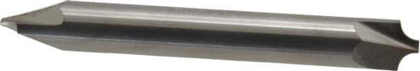 Accupro - 0.109" Radius, 5/16" Mill Diam, 2 Flute Solid Carbide Corner Rounding End Mill - Double End, Uncoated, 2-1/2" OAL, 5/16" Shank Diam - Exact Tool & Supply
