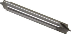 Accupro - 1/8" Radius, 5/16" Mill Diam, 2 Flute Solid Carbide Corner Rounding End Mill - Double End, Uncoated, 2-1/2" OAL, 5/16" Shank Diam - Exact Tool & Supply