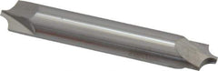 Accupro - 0.14" Radius, 3/8" Mill Diam, 2 Flute Solid Carbide Corner Rounding End Mill - Double End, Uncoated, 2-1/2" OAL, 3/8" Shank Diam - Exact Tool & Supply