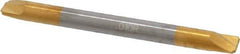 Accupro - 0.01" Radius, 1/8" Mill Diam, 2 Flute Solid Carbide Corner Rounding End Mill - Double End, TiN Finish, 1-1/2" OAL, 1/8" Shank Diam - Exact Tool & Supply