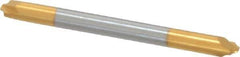 Accupro - 0.031" Radius, 1/8" Mill Diam, 2 Flute Solid Carbide Corner Rounding End Mill - Double End, TiN Finish, 1-1/2" OAL, 1/8" Shank Diam - Exact Tool & Supply