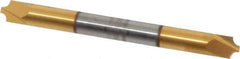 Accupro - 0.062" Radius, 3/16" Mill Diam, 2 Flute Solid Carbide Corner Rounding End Mill - Double End, TiN Finish, 2" OAL, 3/16" Shank Diam - Exact Tool & Supply