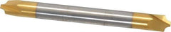 Accupro - 0.078" Radius, 1/4" Mill Diam, 2 Flute Solid Carbide Corner Rounding End Mill - Double End, TiN Finish, 2-1/2" OAL, 1/4" Shank Diam - Exact Tool & Supply