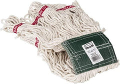 Rubbermaid - 5" Green Head Band, Medium Blended Fiber Loop End Mop Head - 4 Ply, Use for General Purpose - Exact Tool & Supply