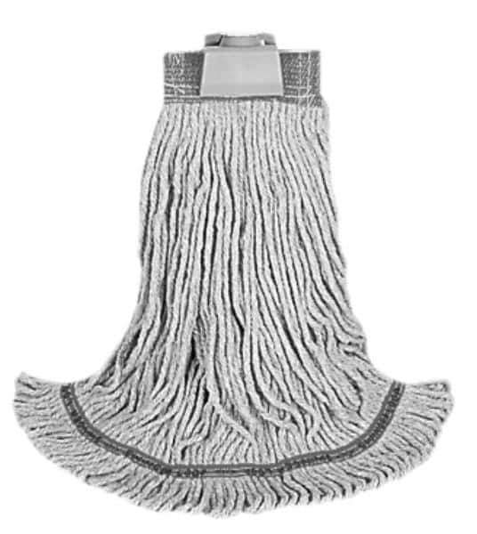 Rubbermaid - 5" Red Head Band, Large Blended Fiber Loop End Mop Head - 4 Ply, Use for General Purpose - Exact Tool & Supply