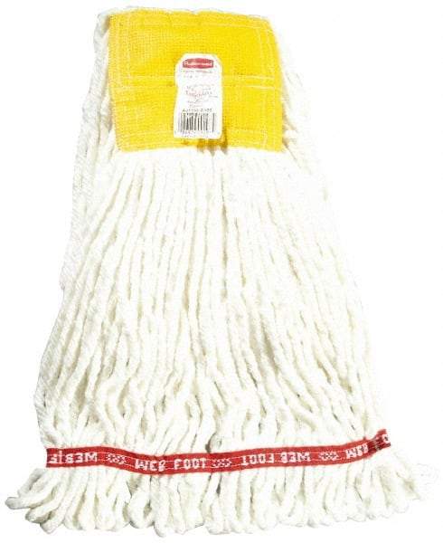 Rubbermaid - 5" Yellow Head Band, Small Blended Fiber Loop End Mop Head - 4 Ply, Use for General Purpose - Exact Tool & Supply