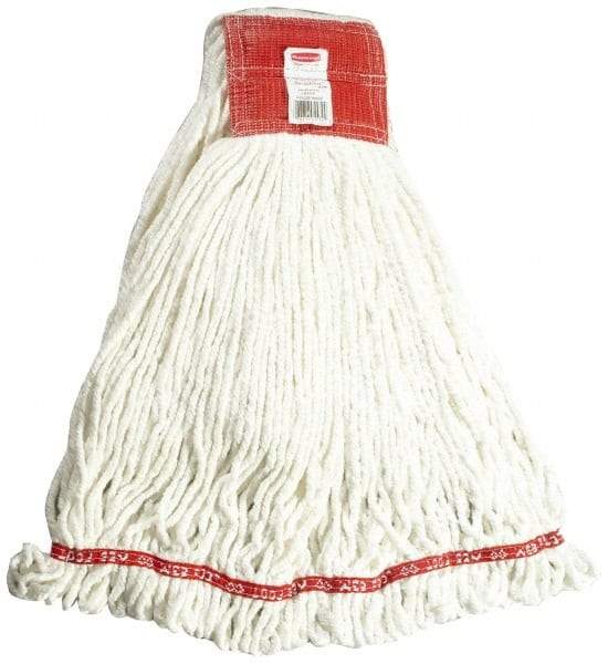 Rubbermaid - 5" Red Head Band, Large Blended Fiber Loop End Mop Head - 4 Ply, Use for General Purpose - Exact Tool & Supply