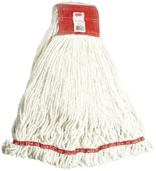 Rubbermaid - 5" Red Head Band, Large Blended Fiber Loop End Mop Head - 4 Ply, Use for General Purpose - Exact Tool & Supply